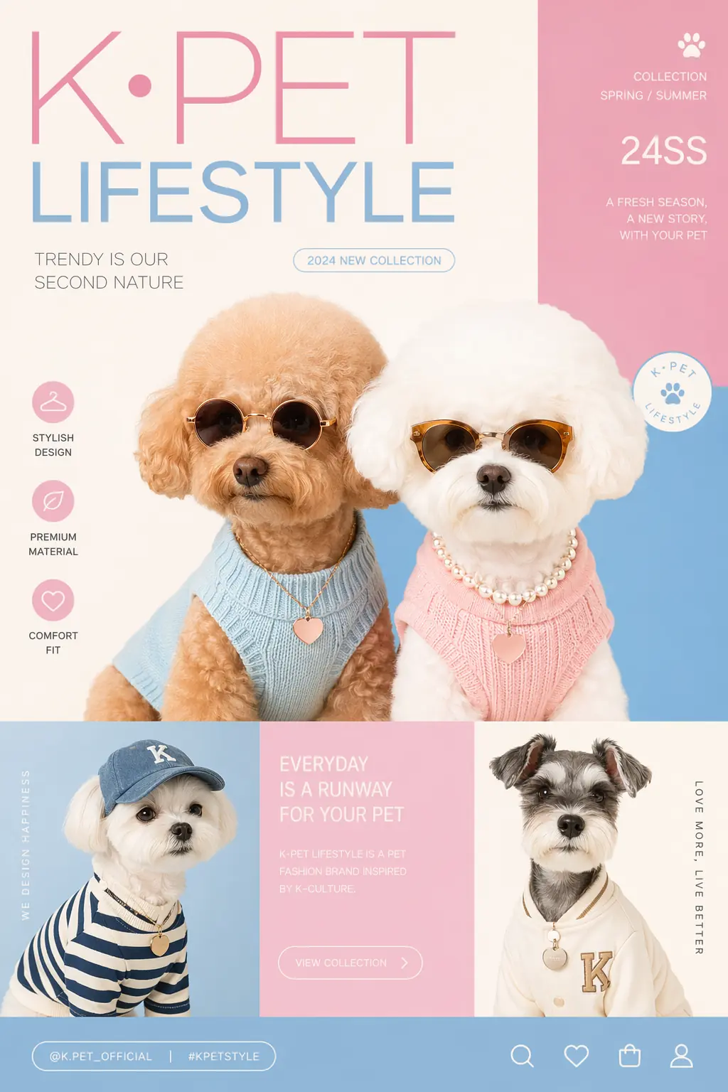 Pet product & supplies ads template example